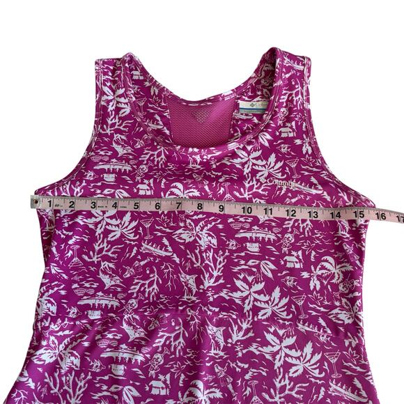 Columbia PFG Freezer III Fuchsia Tropical Print Sleeveless Dress Womens XS - Picture 4 of 9